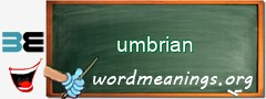 WordMeaning blackboard for umbrian